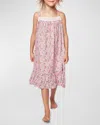 Petite Plume Girls' Fleurs De Rose Lily Nightgown - Baby, Little Kid, Big Kid In Fleurs De Rose