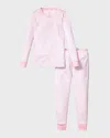 Petite Plume Kid's Pima Cotton Snug Fit Pajama Set In Pink Stripe