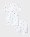 Petite Plume Kid's Pima Cotton Snug Fit Pajama Short Set In Bateau