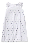 Petite Plume Kids' Amelie Buzzing Bees Sleeveless Nightgown In White