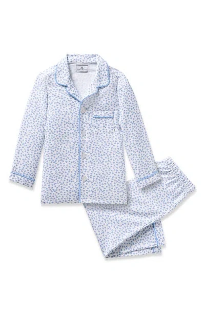 Petite Plume Kids' Blue Heart Cotton Pajamas