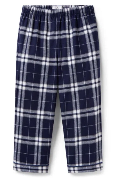 Petite Plume Kids' Brushed Twill Pajama Pants In Blue