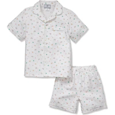Petite Plume Babies'  Kids' Classic Good Luck Charms Brushed Twill Two-piece Short Pajamas In Multi