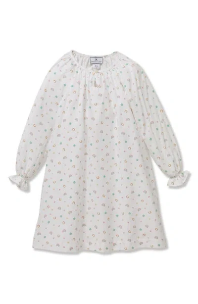 Petite Plume Babies'  Kids' Delphine Lucky Icon Print Nightgown In Multi
