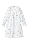Petite Plume Kids' Delphine Somerset Wreath Cotton Blend Nightgown In White