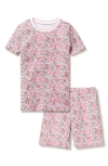 Petite Plume Kid's Pima Cotton Snug Fit Pajama Short Set In Pink