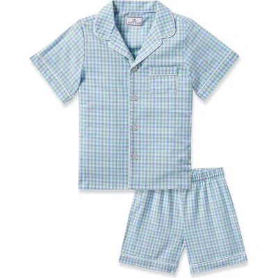 Petite Plume Kids' Boy's Spring Gingham Two-piece Set In White