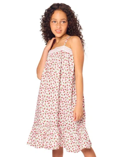 Petite Plume Girls' Fleurs De Rose Lily Nightgown - Baby, Little Kid, Big Kid In Pink