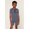 Petite Plume Kids' Stripe Fitted Two-piece Pima Cotton Pajamas In Multi