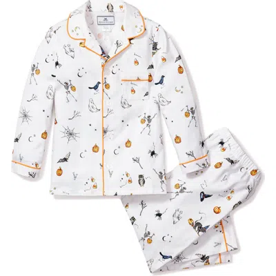 Petite Plume Kids' Trick Or Treat Two-piece Pajamas In White