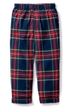 Petite Plume Kids' Windsor Tartan Pajamas Pants In Navy