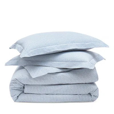 Petite Plume La Mer Percale Duvet Set, Full/queen In Blue