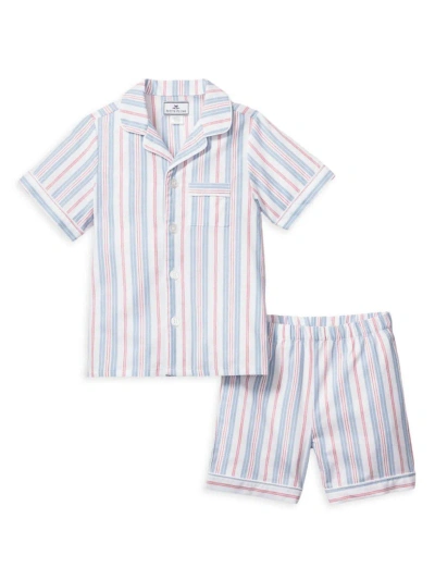 Petite Plume Little Kid's & Kid's Vintage French Stripes Shorts Pajama Set In Multi Stripe