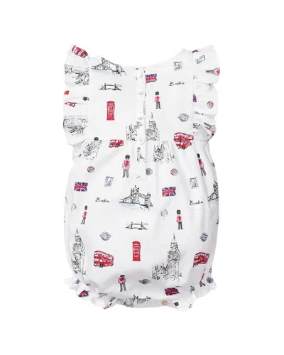Petite Plume London Is Calling Ruffle Romper In White