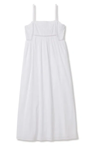 Petite Plume Lune Voile Cotton Nightgown In White