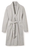 Petite Plume Luxe Pima Cotton Maternity Robe In Gray