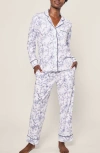 Petite Plume Luxe Pima Cotton Pajamas In Blue