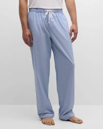 Petite Plume Men's Seersucker Pajama Pants In Blue