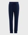 Petite Plume Men's Pima Cotton Drawstring Lounge Pants In Navy