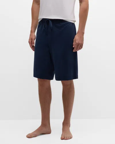 Petite Plume Men's Pima Cotton Lounge Shorts In Navy