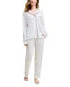 Petite Plume Mistletoe Moments Pima Pajama Set In White
