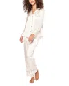 Petite Plume Mulberry Silk Long Pajama Set In Neutral