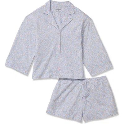 Petite Plume Olivia Pima Cotton Short Pajamas In Neutral