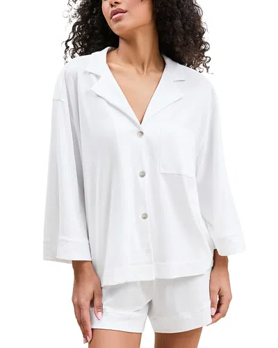 Petite Plume Olivia Short Pajama Set In White