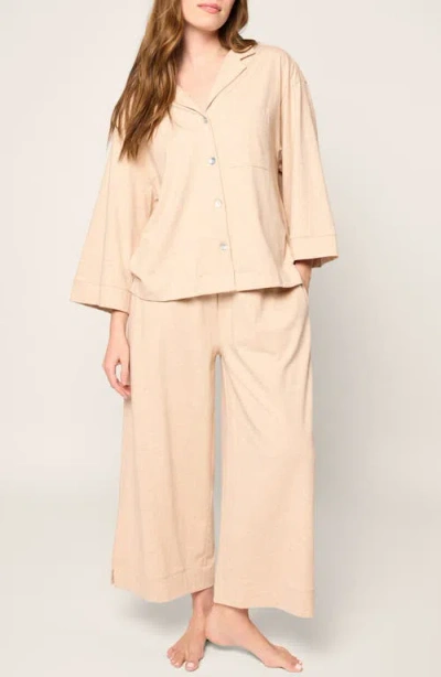 Petite Plume Oliva Pima Cotton Pajamas In Sand