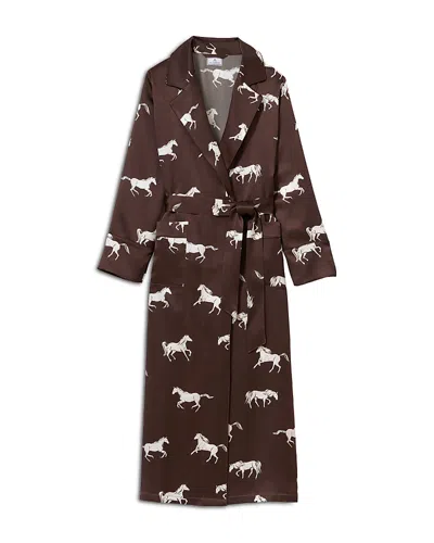Petite Plume Ophelia Long Robe In Brown
