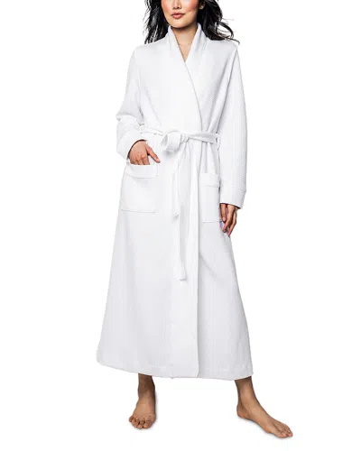 Petite Plume Ophelia Luxe Pima Cotton Matelasse Robe In White