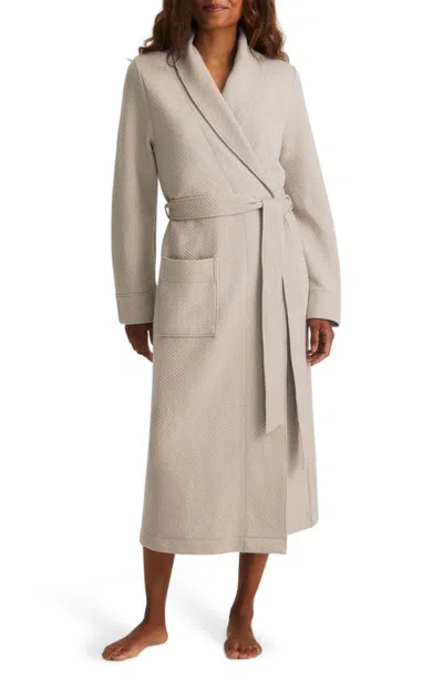 Petite Plume Ophelia Pima Cotton Jacquard Robe In Neutral