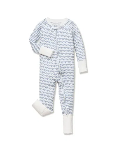 Petite Plume Peekaboo Romper In Blue