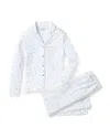 Petite Plume Periwinkle Wonderland Pima Pajama Set In White