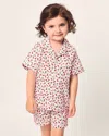 Petite Plume Petit Plume Girls' Petite Petals Pajama Top & Shorts Set - Baby, Little Kid, Big Kid In Pink