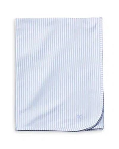 Petite Plume Pima Cotton Blue Stripe Blanket