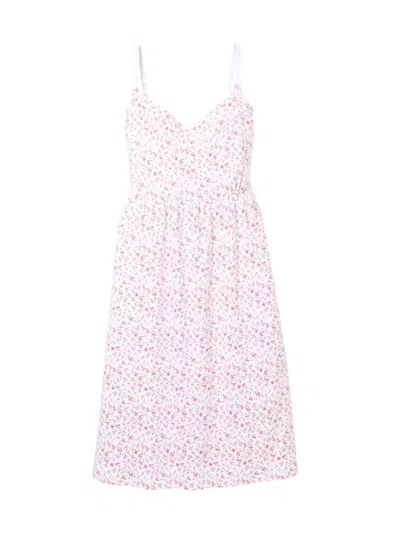 Petite Plume Pima Cotton Dorset Floral Maternity Nightgown In Pink
