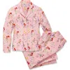 Petite Plume Pima Cotton Jersey Long Pajamas In Pink