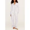 Petite Plume Pima Cotton Jersey Long Pajamas In White