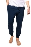 Petite Plume Men's Pima Cotton Drawstring Lounge Pants In Navy