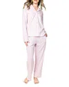 Petite Plume Printed Pima Cotton Pajama Set In Pink