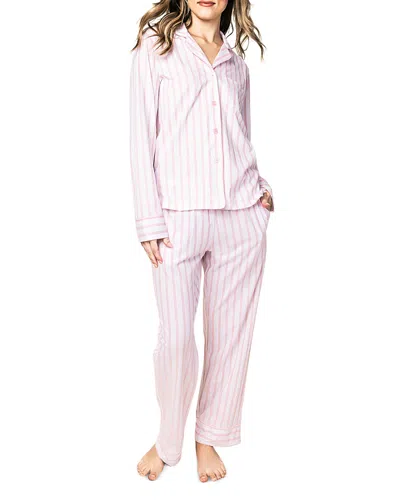 PETITE PLUME PIMA COTTON PINK STRIPE PAJAMA SET