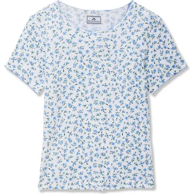Petite Plume Pima Cotton Pointelle Sleep T-shirt In Blue