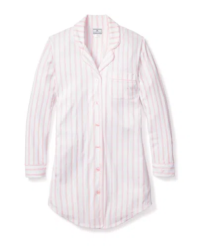 Petite Plume Pima Nightshirt In Pink Stripe