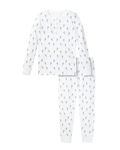 Petite Plume Pima Snug Fit Pajama Set In White