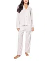 Petite Plume Piped Pajama Set In White