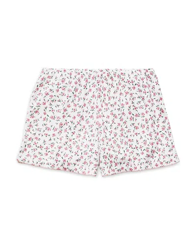 Petite Plume Pointelle Knit Shorts In Pink