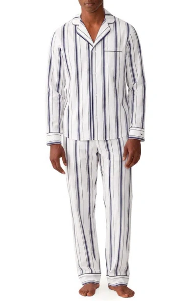 Petite Plume Poplin Pajamas In Navy