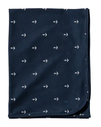 Petite Plume Portsmouth Anchors Blanket In Blue