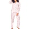 Petite Plume Seashell Print Brushed Cotton Twill Pajamas In White